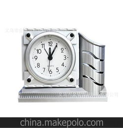 义乌金顿钟表生产直销笔筒闹钟,钟表创意,酒店钟,塑料钟